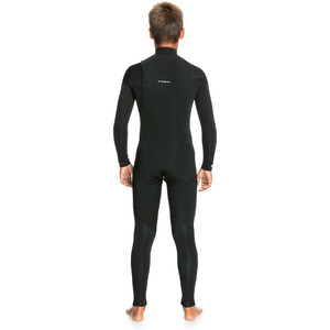 2022 Quiksilver Boys Sessions 3/2mm Chest Zip GBS Wetsuit EQBW103068 - Black